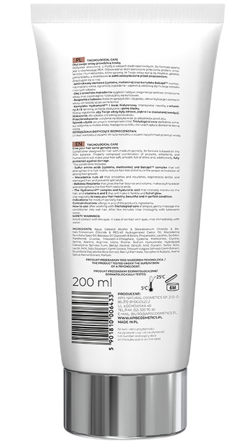 Odżywka Apis Trichological Care nawilżająca do włosów srednioporowatych 200 ml (5901810006433) - obraz 2