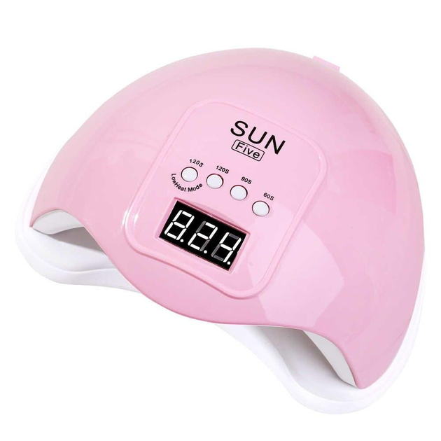 Лампа УФ для полимеризации гель-лака SUN Five LED UV Lamp 48 W Pink ...