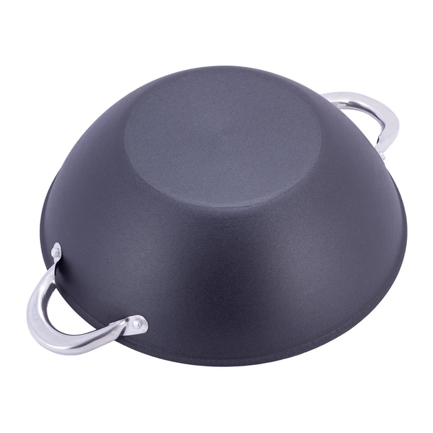 Казан чугунный для плова Kamille Wok с антипригарным покрытием для индукции и газа 4,5 л (21-84-4807MR) - изображение 3