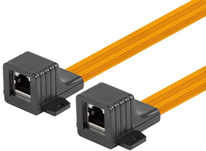 Мережевий адаптер-з'єднувач Lanberg RJ-45 8P8C Cat.5e 30 см Orange (ADS-RJ45-RJ45-300) - зображення 1