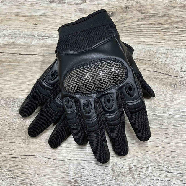 Тактические перчатки полнопалые Military Combat Gloves mod. IV (Size L) - Black [8FIELDS] - изображение 2