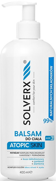 Balsam do ciała Solverx Atopic Skin skóra atopowa 400 ml (5907479380310) - obraz 1