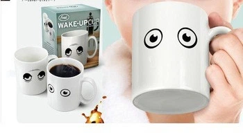 Чашка хамелеон для кофе Wake Up термочашка с рисунком с приколом Белая - Фото 4 Чашка хамелеон для кофе Wake Up термочашка с рисунком с приколом Белая - изображение 4