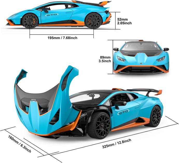 Автомобіль Lamborghini Rastar 1:24 RC Huracan STO (4298800) (6930751320482) - зображення 3
