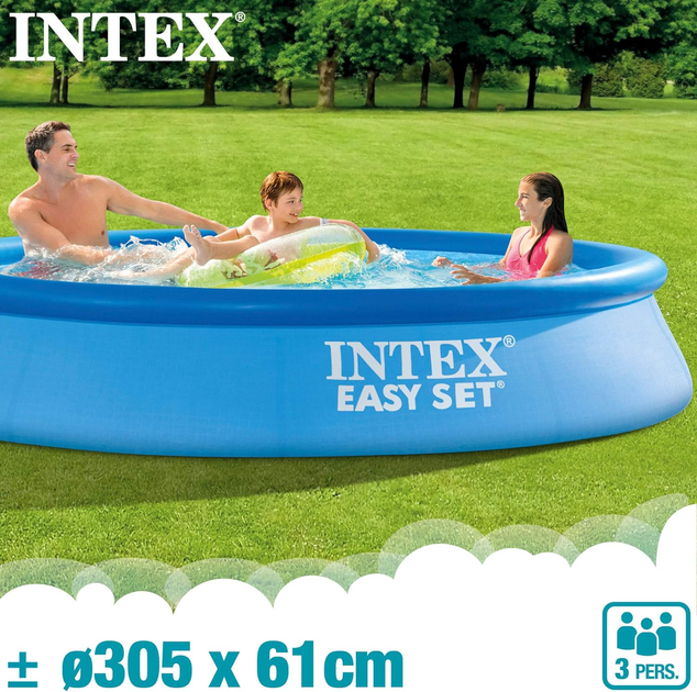 Dmuchany basen Intex Easy Set Pool Set z pompą filtrującą 305 x 61 cm (6941057420554) - obraz 1