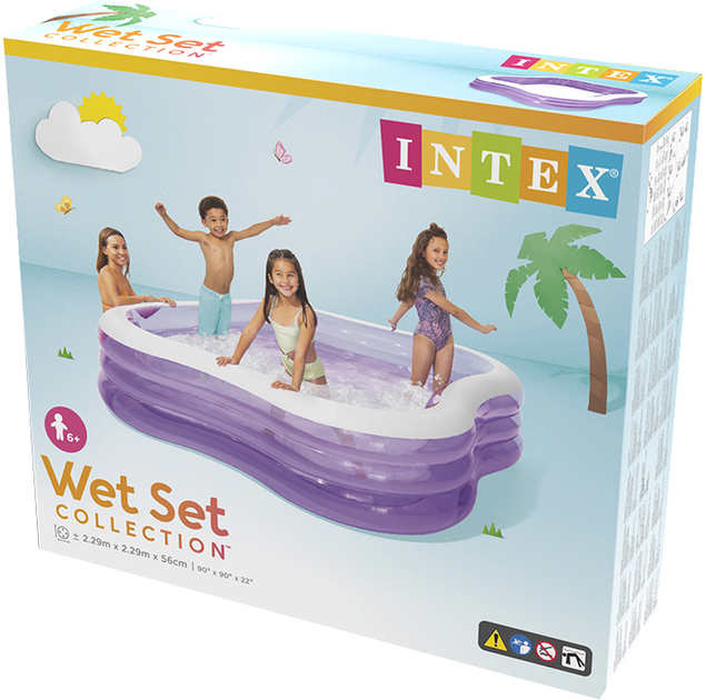 Надувной бассейн Intex Beach Wave Swim Center Pool 229 x 229 x 56 см ...