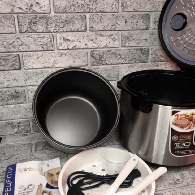 Мультиварка Rainberg RB-801 1500W 6л 12 программ с пароваркой и антипригарным покрытием - изображение 3
