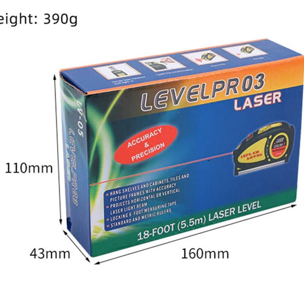 Лазерный уровень (нивелир) Level Pro3 Laser LV-05 с рулеткой 5,5 м - изображение 12