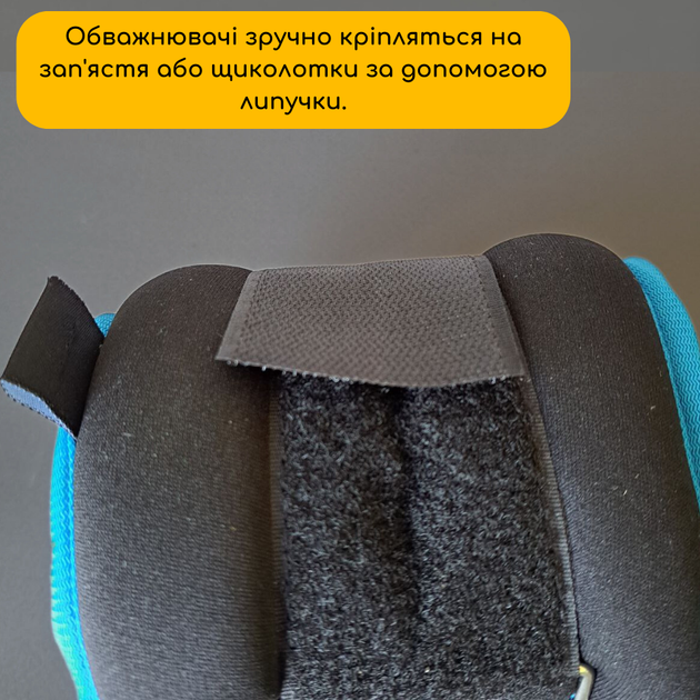 Манжеты утяжелители грузики для рук и ног 2 шт по 2 кг утяжелители для тренировок фитнеса бега черный-синий АН132-4 - изображение 4