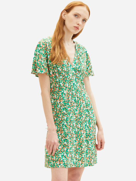 Платье короткое женское Tom Tailor L1036825002 L Зеленое (4066887642944) - изображение 1