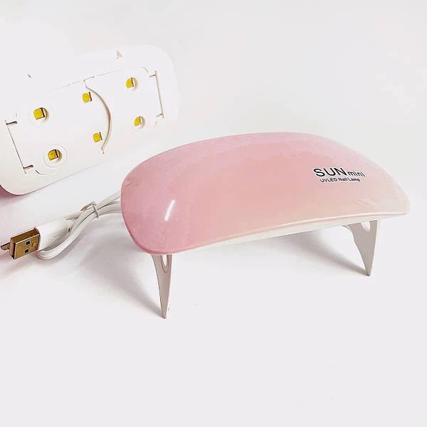 Лампа для манікюру UV/LED SUN MINI для нігтів на USB-кабелі рожева 6W(р) - зображення 6