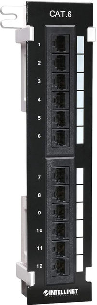 Panel krosowy Intellinet Cat6 12xRJ45 naścienny (766623560269) - obraz 2