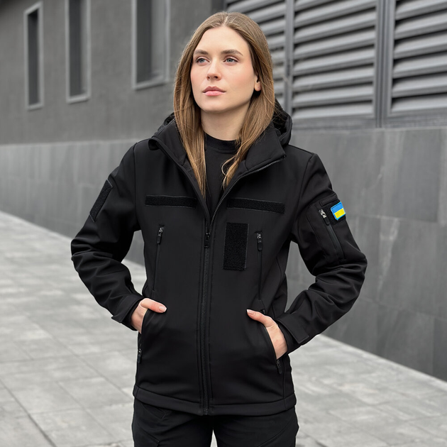 Куртка Pobedov Motive із липучками жіноча Чорний XL OWku2 878XLba - зображення 1