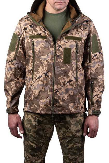 Чоловіча куртка soft shell pixel, M, Softshell - зображення 2