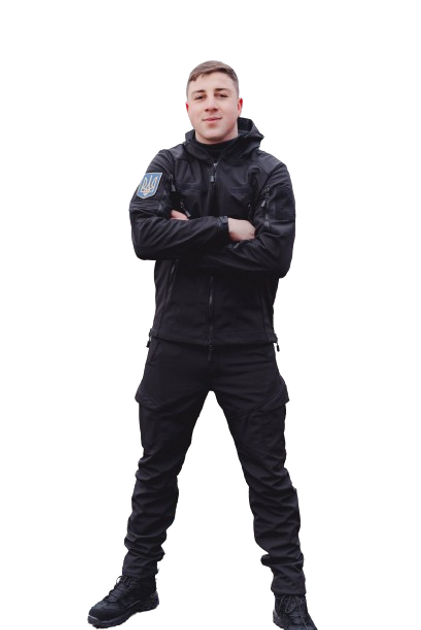 Тактичний костюм SMILO cargo Softshell BLACK, M, Softshell - зображення 1