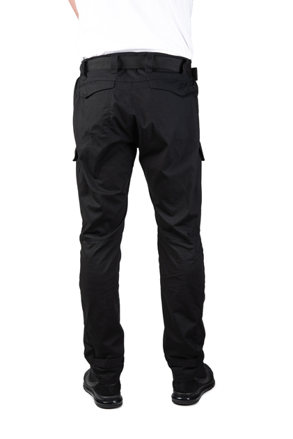 Тактичні штани SMILO cargo rip-stop black, L, 230 г кв м, 65% поліестер з еластаном/35% хлопок - зображення 2