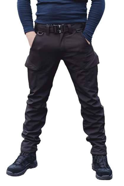 Тактичні штани SMILO cargo Softshell BLACK, M, Softshell - зображення 1