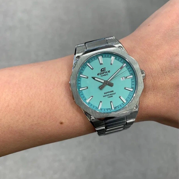 Наручные часы CASIO EFR-S108D-2B Бирюзовый циферблат – купить