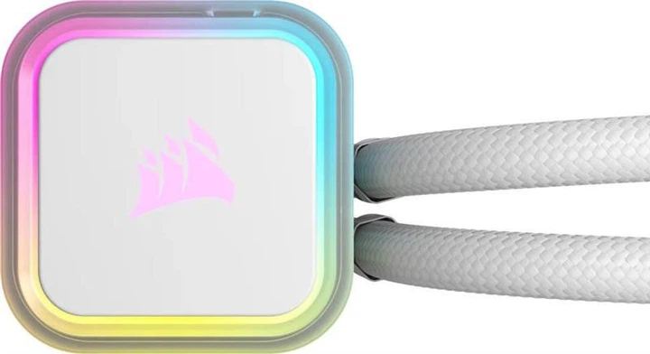 Система рідинного охолодження Corsair iCUE H100 RGB Elite Liquid CPU Cooler White (CW-9060078-WW) - зображення 3