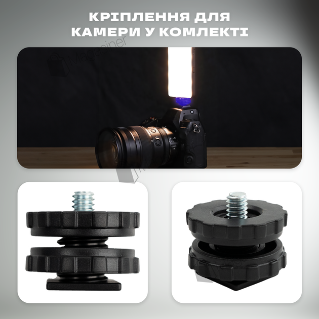 Аккумуляторный видеосвет M15 портативный с креплениями на устройства (2909) - изображение 4