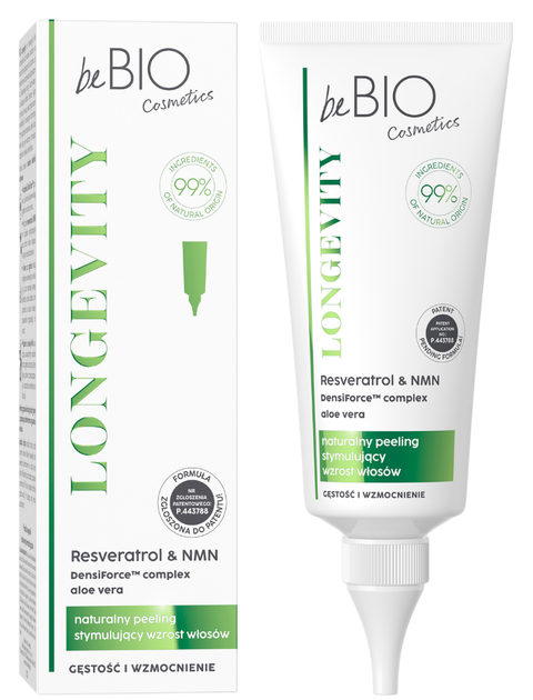 Peeling BeBio Ewa Chodakowska Longevity stymulujący wzrost włosów gęstość i wzmocnienie 100 ml (5908233663236) - obraz 1