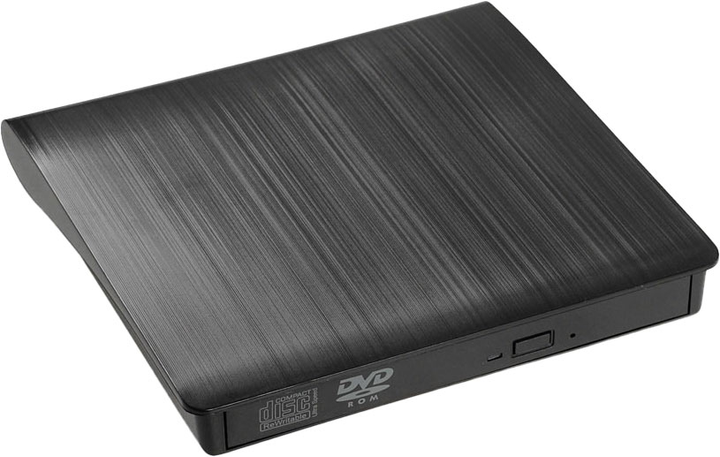 Оптичний привід iBOX DVD IED02 USB 3.0 Black (5903968680237) - зображення 1