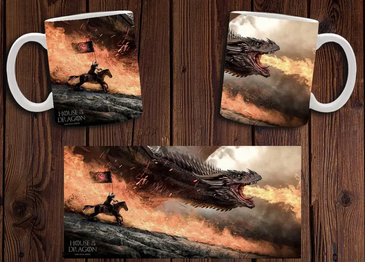 Чашка біла керамічна з принтом "Дім Дракона" House of the Dragon 14 ABC - Фото 1 Чашка біла керамічна з принтом "Дім Дракона" House of the Dragon 14 ABC - зображення 1