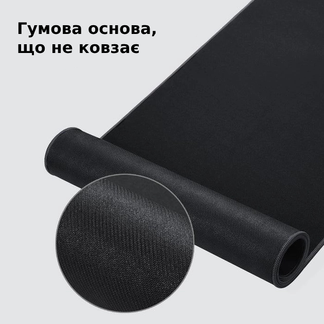 Ігрова поверхня AUKEY, килимок для ноутбука, клавіатури, миші, 90см*40см, чорна, KM-P3 - зображення 3