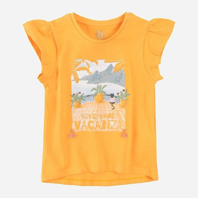 Дитяча футболка для дівчинки Cool Club CCG2412612 110 см Оранжева (5903977309112) - зображення 1