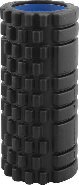 Rolka do masażu InShape Foam Roller 14 x 33 cm czarna (5709386175689) - obraz 1