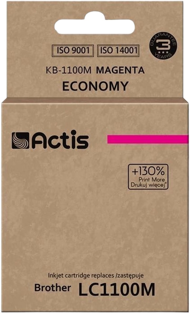 Картридж Actis для Brother LC1100M/980M Standard 19 мл Magenta (KB-1100M) - зображення 1