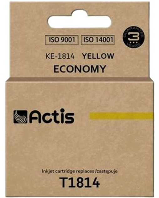 Картридж Actis для Epson T1814 Standard 15 мл Yellow (KE-1814) - зображення 1