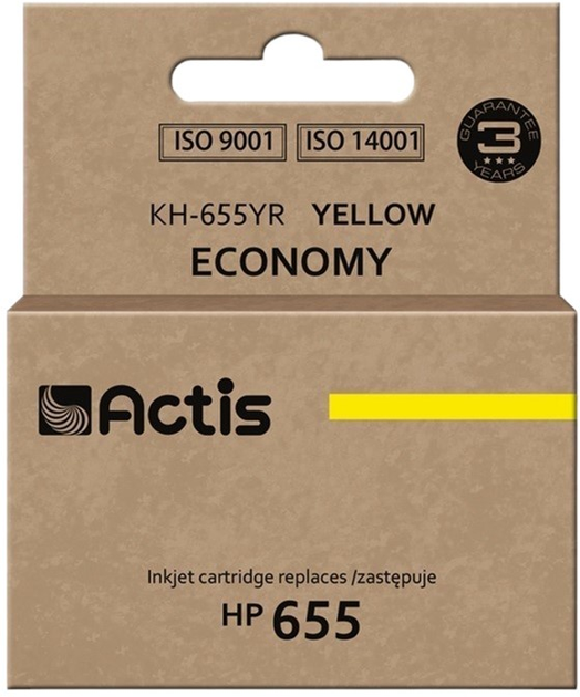 Tusz Actis do HP 655 CZ112AE Standard 12 ml Yellow (KH-655YR) - obraz 1
