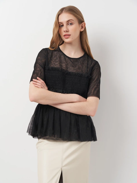 Блузка жіноча H&M 0524023_черн 34 Чорна (KZ2000001244029_KAY2000001244029) - Фото 1 Блузка жіноча H&M 0524023_черн 34 Чорна (KZ2000001244029_KAY2000001244029) - зображення 1