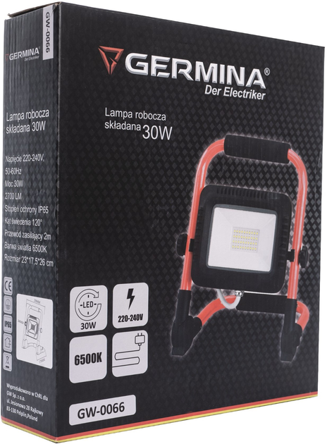 Складна робоча лампа Germina 30 Вт 2700 лм (GW-0066) - зображення 6