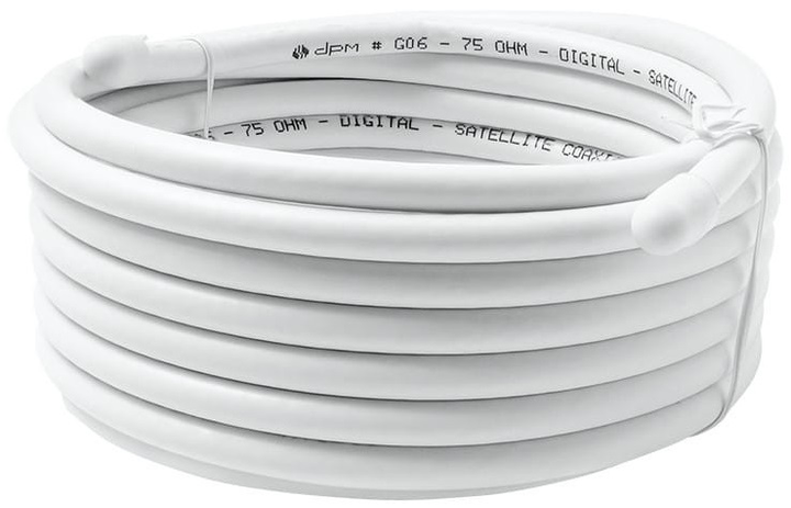Коаксіальний кабель DPM RG6 1 мм CCA 5 м (5906881172629) - зображення 1