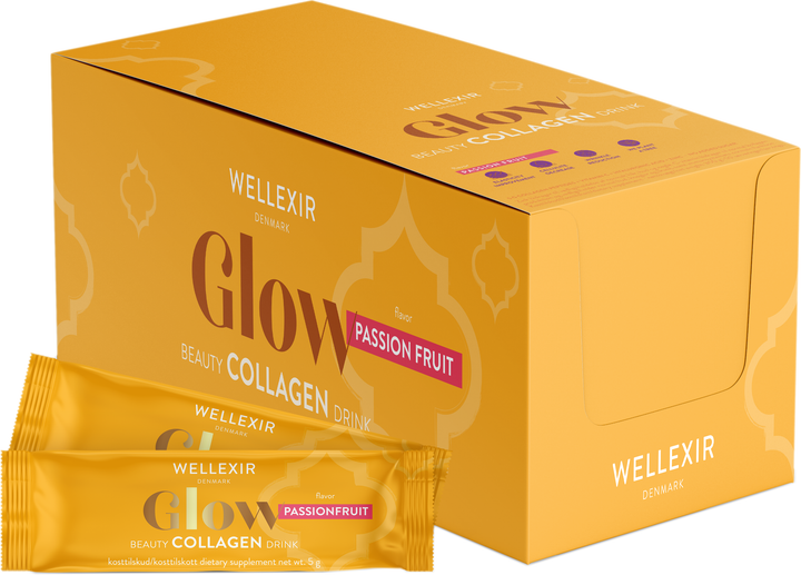 Suplement diety Wellexir Glow Beauty Drink Passion fruit Box 50 szt (5714720931012) - obraz 1