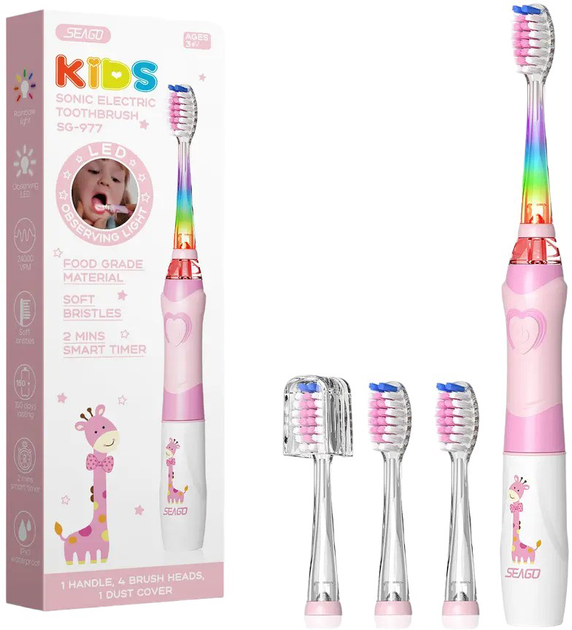 Електрична зубна щітка Seago SG-977 Pink - зображення 1