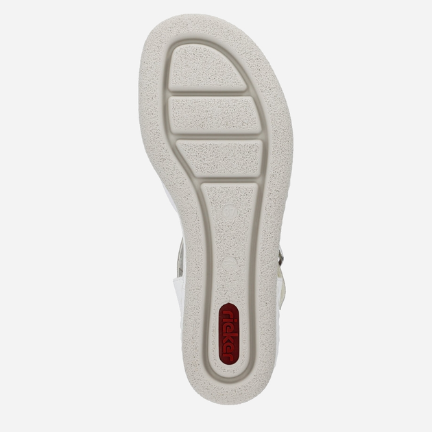 Sandały damskie na koturnie RIEKER 67702-80 37 24.2 cm Białe (4061811420612) - obraz 9