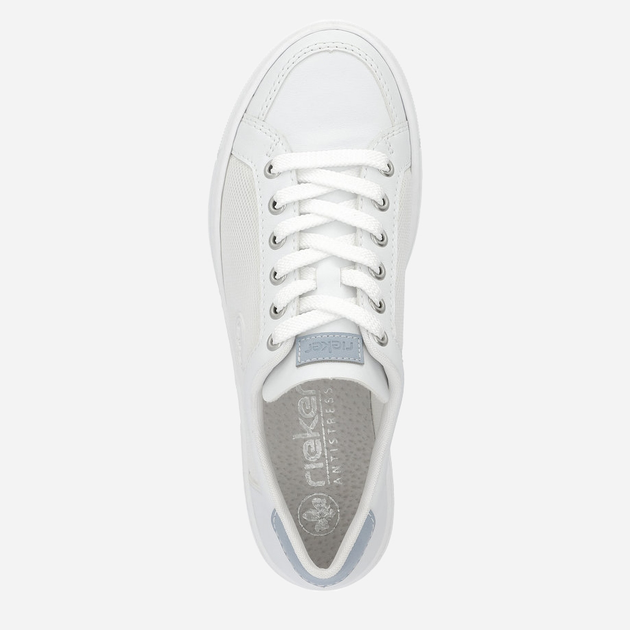Sneakersy damskie z eko skóry RIEKER L8803-80 38 24.8 cm Białe (4061811761579) - obraz 8