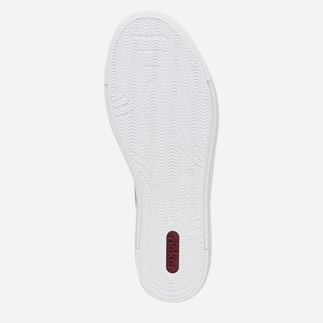 Sneakersy damskie ze skóry naturalnej RIEKER L8831-80 39 25.5 cm Białe (4060596275059) - obraz 9