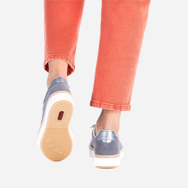 Sneakersy damskie RIEKER M2940-10 40 26.1 cm Ciemnoniebieskie (4061811391264) - obraz 4