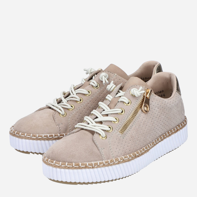Sneakersy damskie RIEKER M2940-60 36 23.7 cm Beżowe (4061811391967) - obraz 6