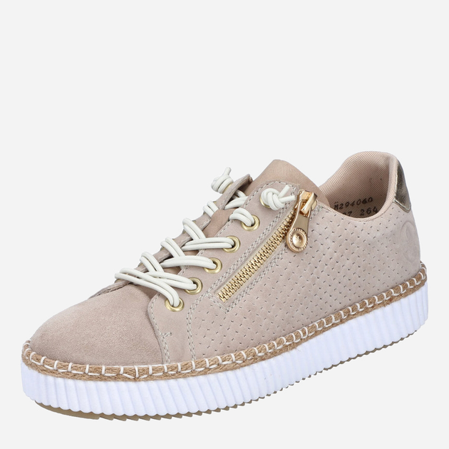 Sneakersy damskie RIEKER M2940-60 40 26.1 cm Beżowe (4061811392001) - obraz 7