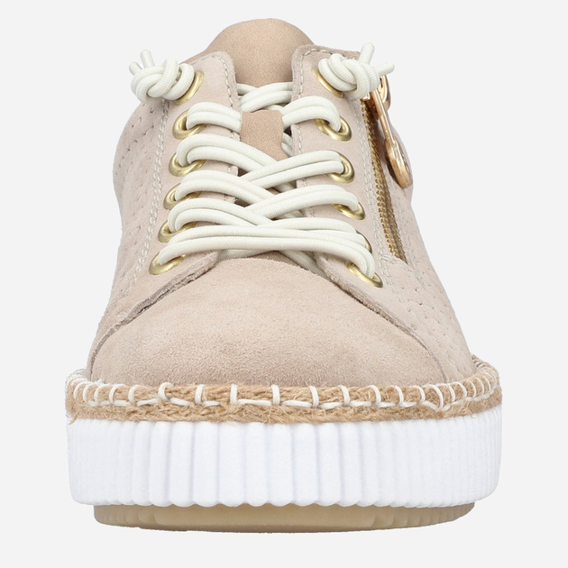 Sneakersy damskie RIEKER M2940-60 40 26.1 cm Beżowe (4061811392001) - obraz 12