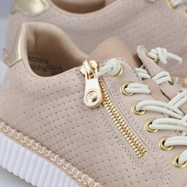 Sneakersy damskie RIEKER M2940-60 40 26.1 cm Beżowe (4061811392001) - obraz 13