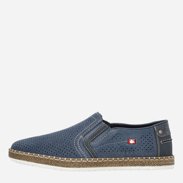 Espadryle męskie RIEKER B5297-12 40 26.1 cm Niebieskie (4061811314188) - obraz 4