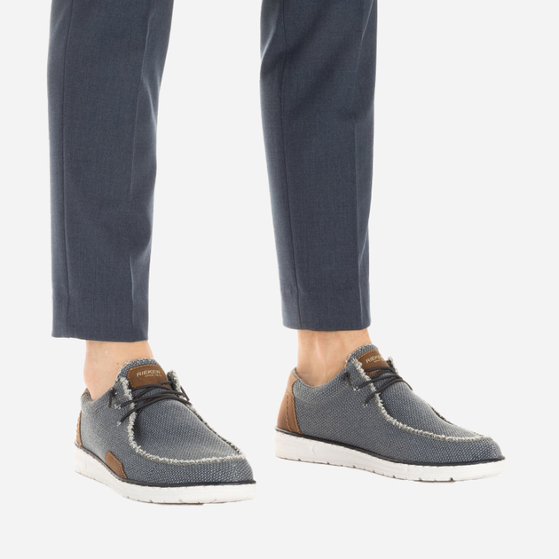 Чоловічі туфлі RIEKER 08600-12 45 29.3 см Сині (4060596499943) - зображення 2