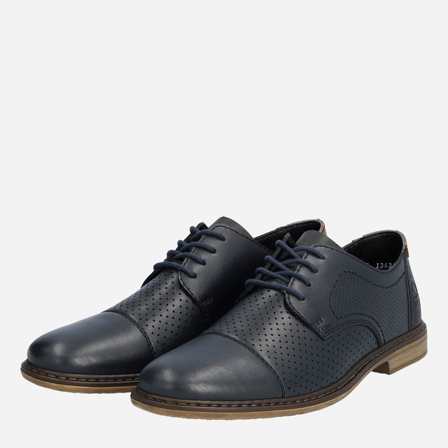 Buty derby męskie RIEKER 13431-14 41 26.7 cm Granatowe (4061811350247) - obraz 3
