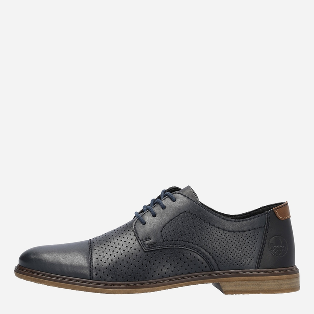Buty derby męskie RIEKER 13431-14 46 30 cm Granatowe (4061811385393) - obraz 4